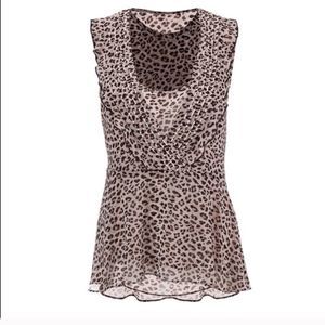 Cabi 3612 Flutter Blouse Leopard/Cheetah Print